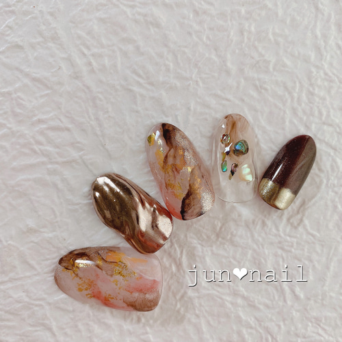 うねうねブラウン ネイルチップ 167556124bcdb41a1d774e7d0d8abb
