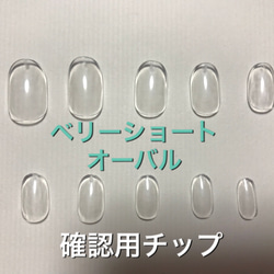 ベリーショートオーバル確認用チップ ネイルチップ（つけ爪） jun 