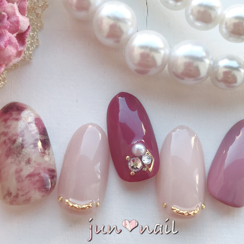 ネイルチップ・付け爪 EVER NAIL Elegance Bordeaux ネイルチップ・付け爪 EVER NAIL Elegance Bordeaux Elegance