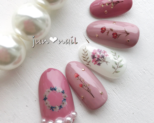 EVER NAIL ネイルチップ Flower No.005 Ivory elegance flower【上品アイボリーネイル No.005】 | nail