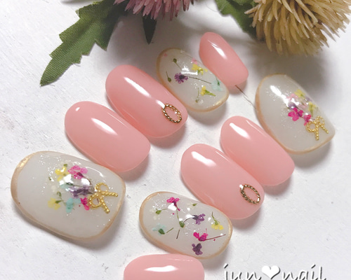 押し花ネイル♡ ネイルチップ（つけ爪） jun❤︎nail 通販