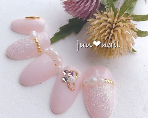 清楚系ネイル♡ ネイルチップ（つけ爪） jun❤︎nail 通販
