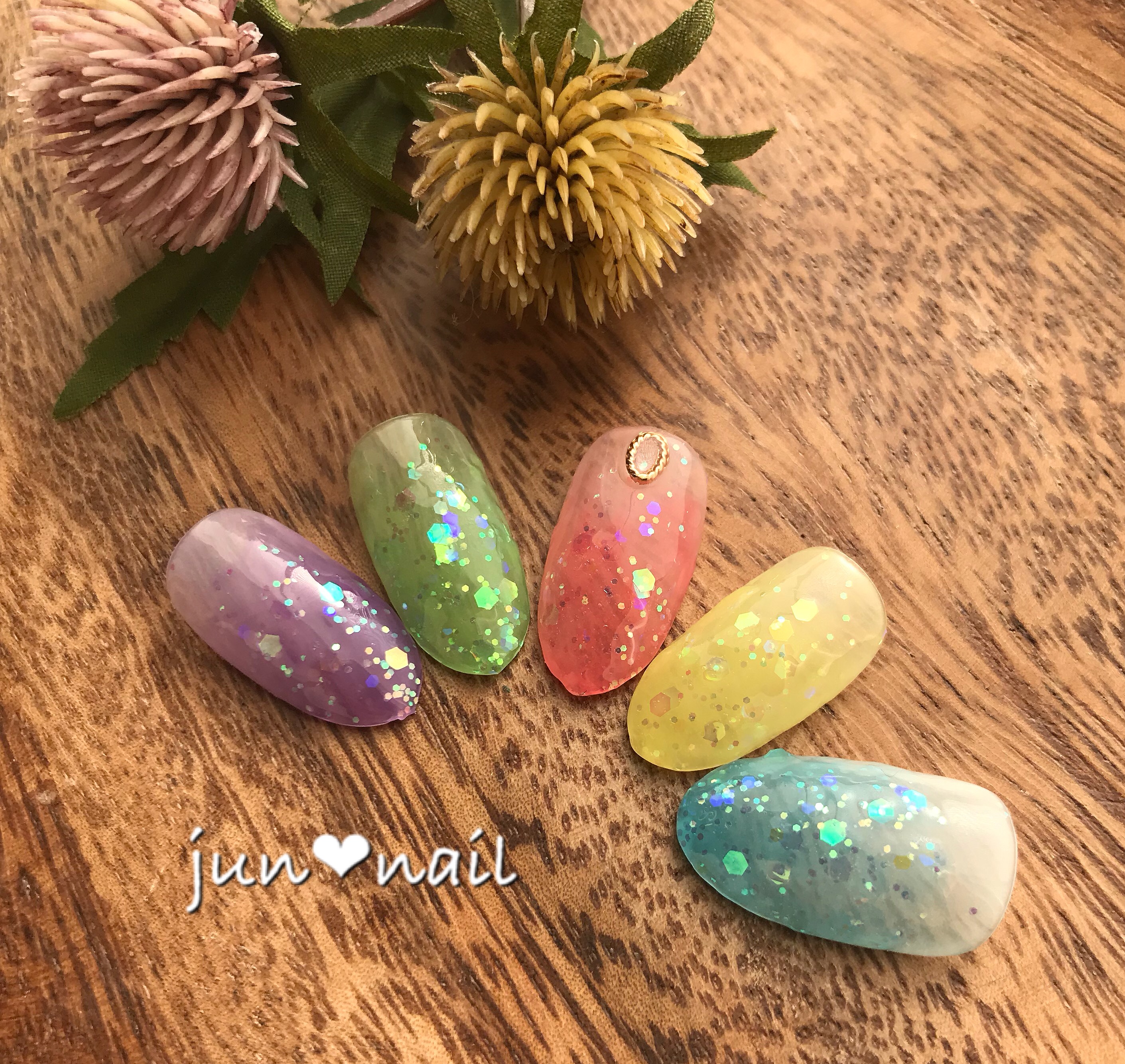 かき氷カラーネイル♡ ネイルチップ（つけ爪） jun❤︎nail 通販
