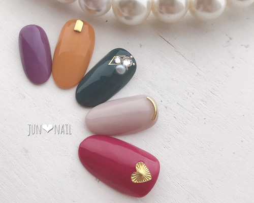 シェルくすみカラー ネイルチップ 1_5b71335f50757760851e0694f724