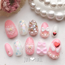 ゆめかわ3Dネイル♡ ネイルチップ（つけ爪） jun❤︎nail 通販