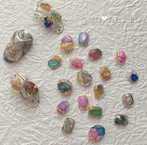 ニュアンスネイルパーツ♡ストーン ネイルチップ（つけ爪） jun