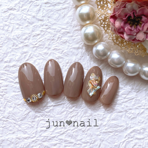 モカ ネイルチップ 上品モカネイル♡ ネイルチップ（つけ爪） jun❤︎nail 通販