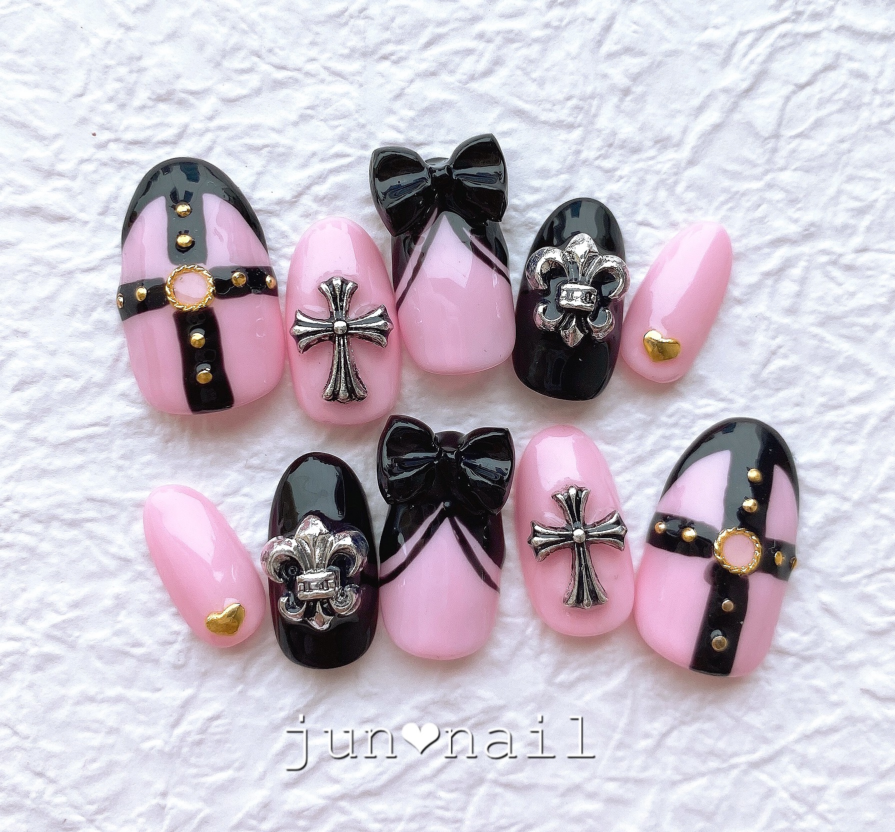 量産系ネイルチップ No.15 地雷系ネイルチップ サイズオーダーネイルチップ