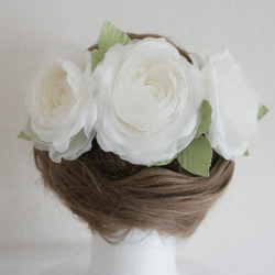 岡谷絲綢玫瑰頭飾真絲綢緞和絲綢薄紗 第6張的照片