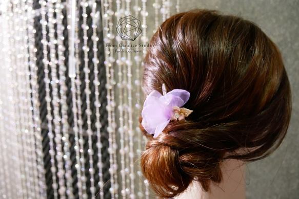 NO.45 Andrea Andrea / hair comb。キャンディスハンドメイドの洋風ブライダルヘッドドレス 2枚目の画像