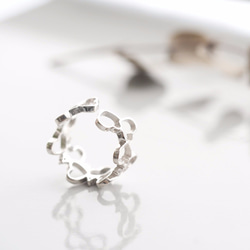 Open Heart Ring 925 Sterling Silver Heart Jewelry 第2張的照片