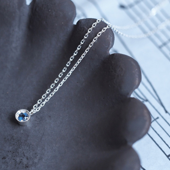 Sapphire Necklace 925 Sterling Silver 第1張的照片