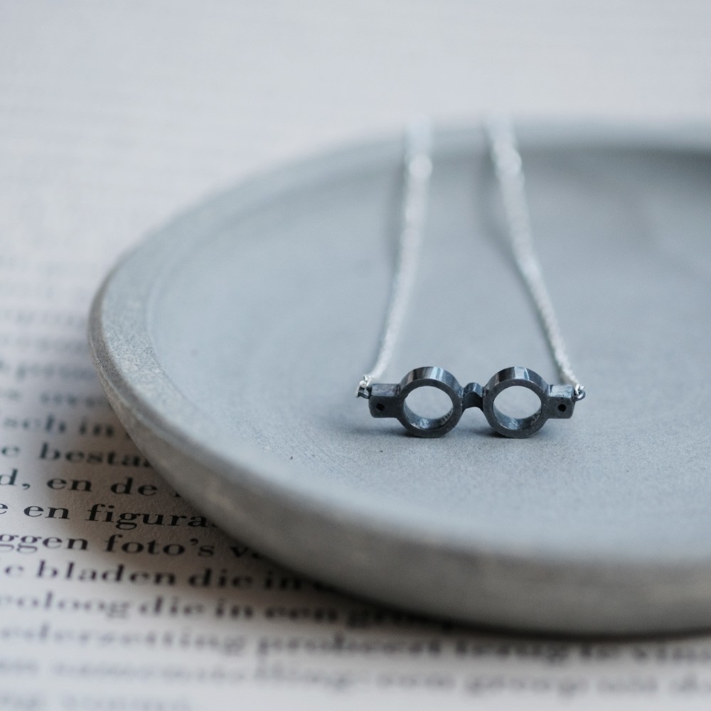 丸メガネ ネックレス シルバー925