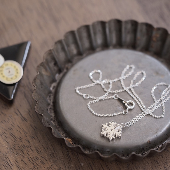雪花結晶項鍊 925銀 Snowflake Necklace Dainty Jewelry 第3張的照片