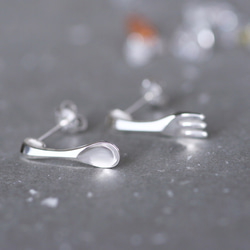 Miniature 湯匙 & 叉子 耳環 (silver925) 第2張的照片