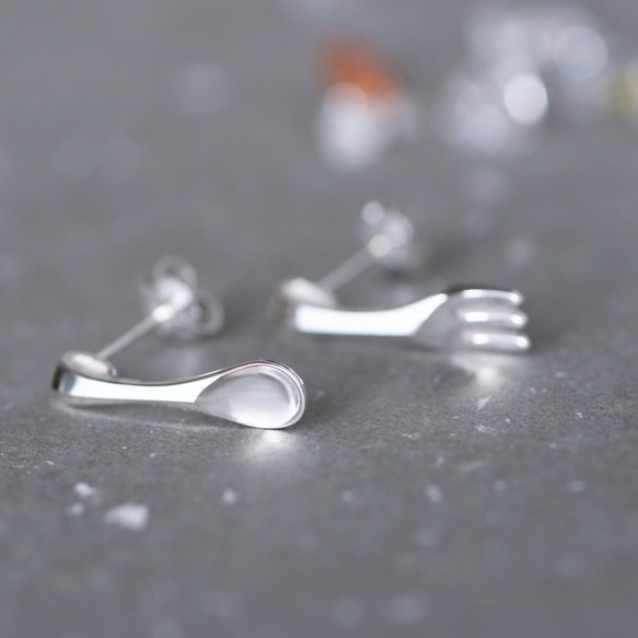 Miniature 湯匙 & 叉子 耳環 (silver925) 第2張的照片
