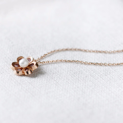 Pearl Flower Necklace 925 Sterling Silver 第1張的照片