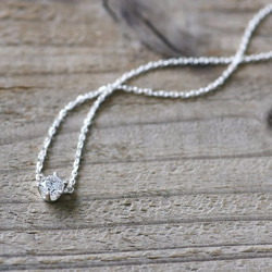 Solitaire Necklace 925 Sterling Silver Dainty Tiny Stone jew 第3張的照片