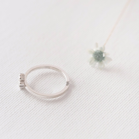 Four leaf Clover Ring 925 Sterling Silver Dainty Tiny Charm 第2張的照片