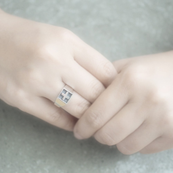 Emoji Cross Ring Silver925 第4張的照片