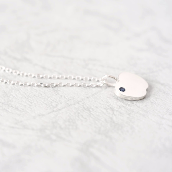 Sapphire Apple Necklace 925 Sterling Silver 第2張的照片