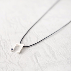 Tiny Music Note String Necklace 925 Sterling Silver 第1張的照片