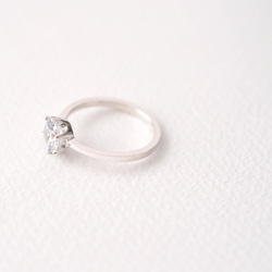 Solitaire Ring 925 Sterling Silver Dainty Jewelry 第3張的照片