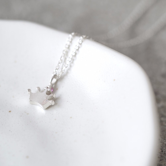 Tiny Crown Necklace 925 Sterling Silver 第6張的照片