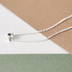 Sapphire tiny star Necklace 925 Sterling Silver 第2張的照片