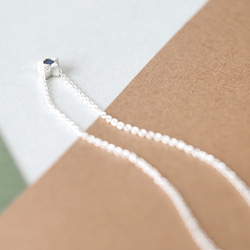 Sapphire tiny star Necklace 925 Sterling Silver 第3張的照片