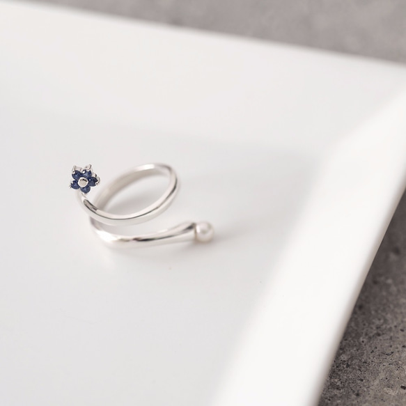 Flower&Pearl Nail ring 925 Sterling Silver 第3張的照片