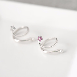 Flower&Pearl Nail ring 925 Sterling Silver 第1張的照片
