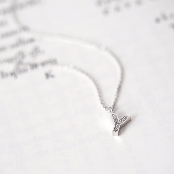 Initial Y Necklace Silver925 第1張的照片