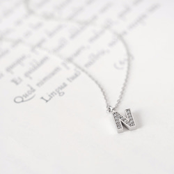 Initial N Necklace Silver925 第1張的照片