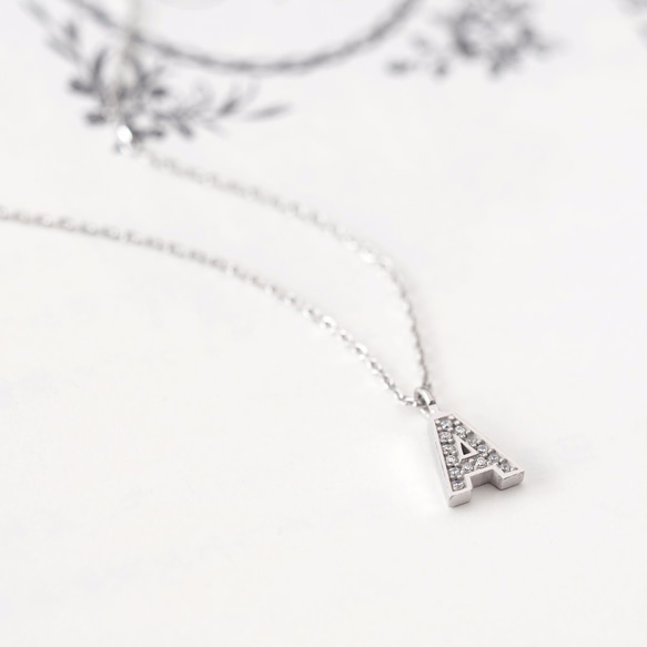 Initial A Necklace Silver925 第1張的照片