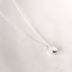 Volume Raindrop Necklace 925 Sterling Silver 第4張的照片