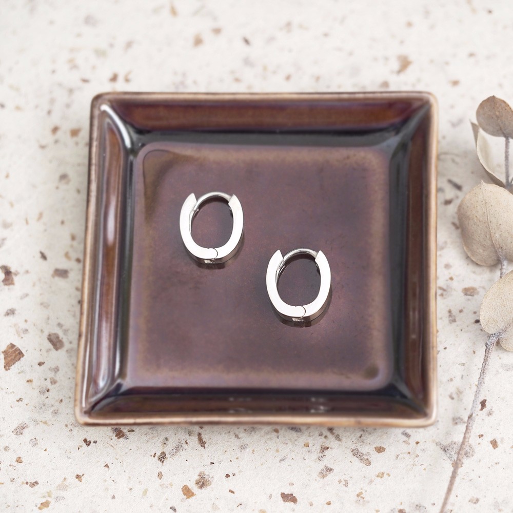 ミニマル 中折れ式 リング ピアス シルバー925