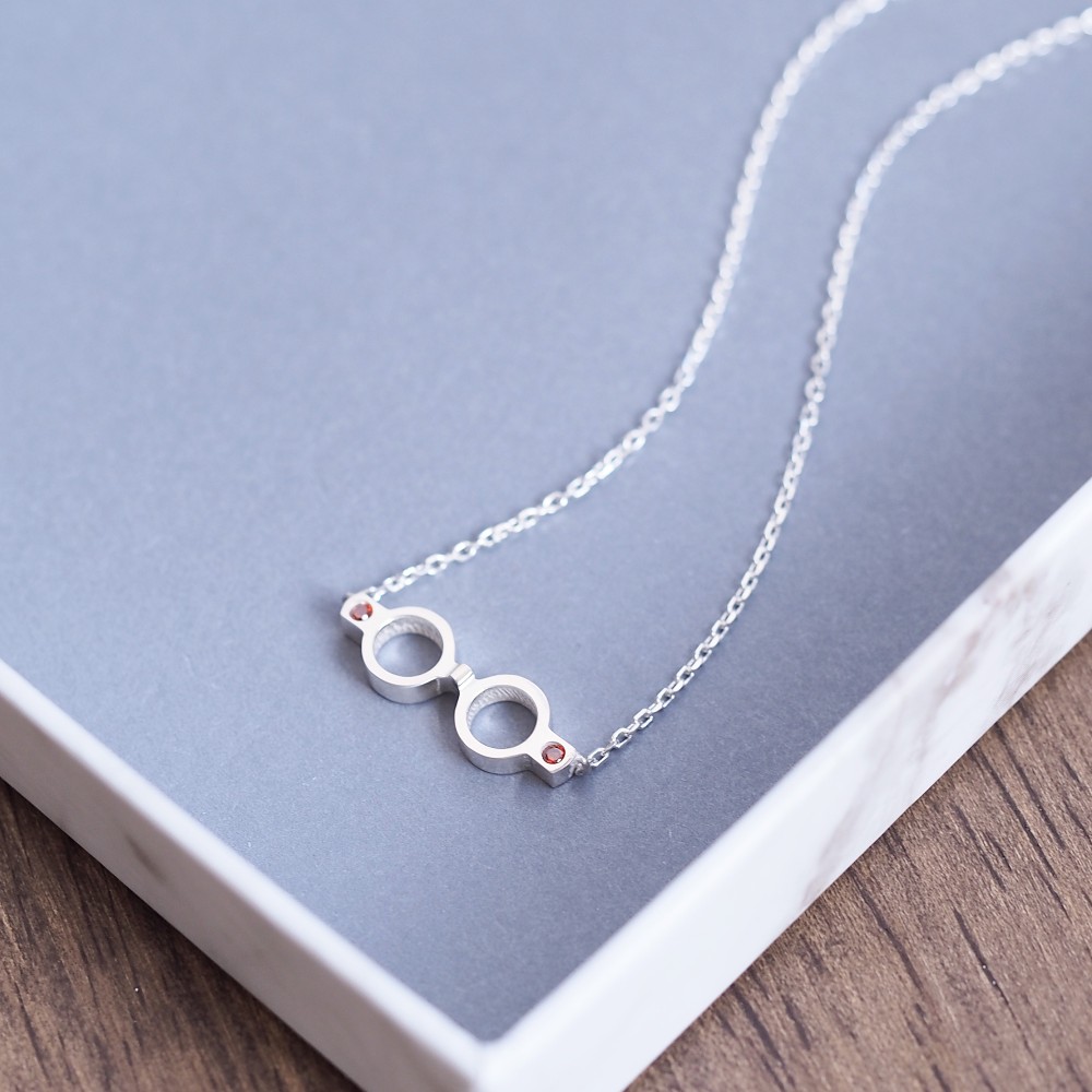 Garnet メガネ ネックレス シルバー925