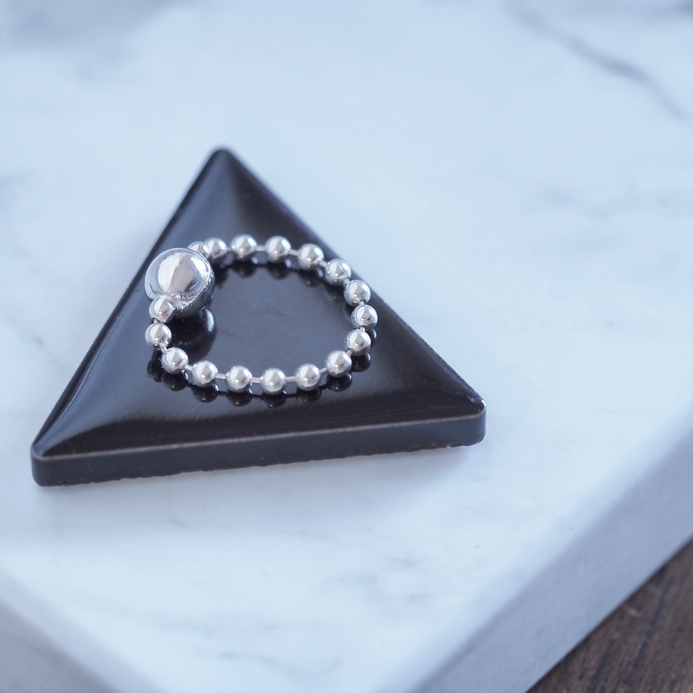 ボール チェーン リング シルバー925