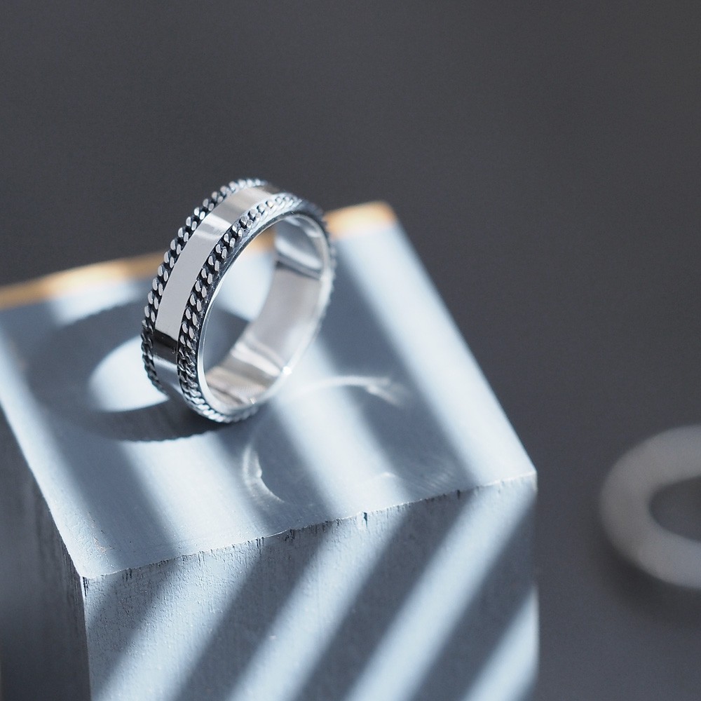 ロープ リング シルバー925