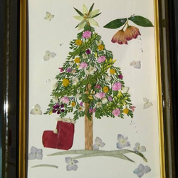 押し花のクリスマスツリー 0_c1fcd5d00867a3d8ba3fc26345a6