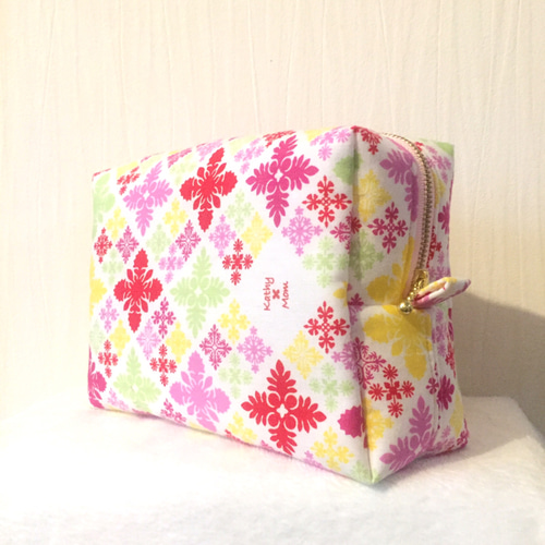 売り切れました ハワイアンポーチ 化粧ポーチ(L) ピンク系 