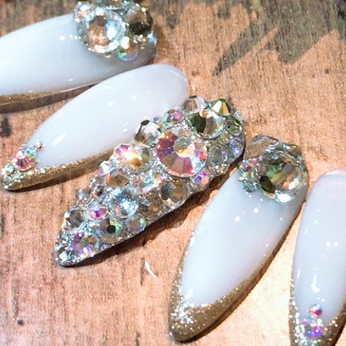 ジュエリーネイルチップ 取扱終了】ネイルチップ ( つけ爪 ) 天然ダイヤモンド 0.43ct