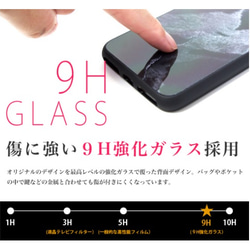 ぶら下がりネコ 月ver プラチナより堅い！強化ガラス仕上げスマホケース iPhone13&SE3 も対応！ 3枚目の画像