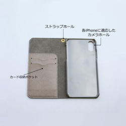 レトロ カセットテープ 柄 ver1 帯なし手帳型スマホケース iPhone12・iPhoneSE3にも対応！ 6枚目の画像