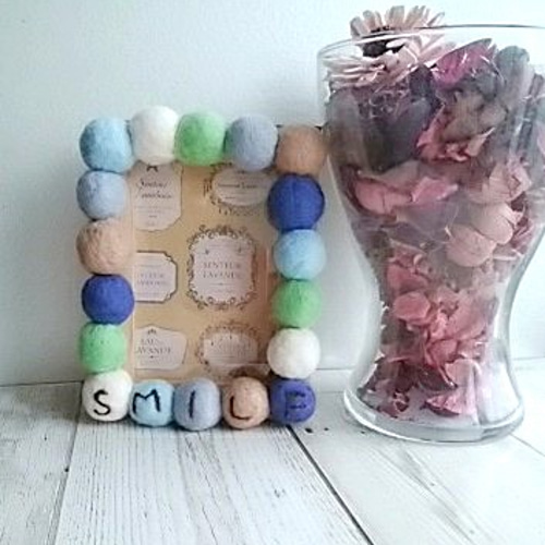 卒業】【新生活】【一点物】【記念日】【思い出】フェルトボールの