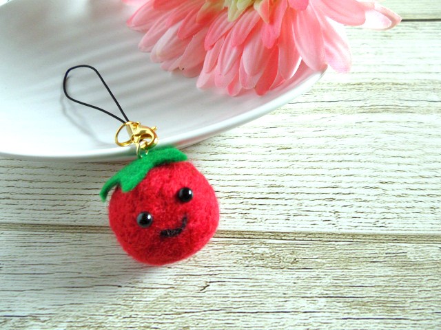 菜の花 ストラップ＊仕上げ前、コメント必須 [専用　ゆこ様]]フェルト