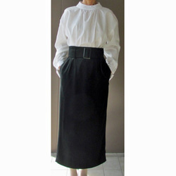 裏地用有り型紙/telitea縫い代付きカット済みハイウエストタイトロングスカート（SK-0052b) 3枚目の画像