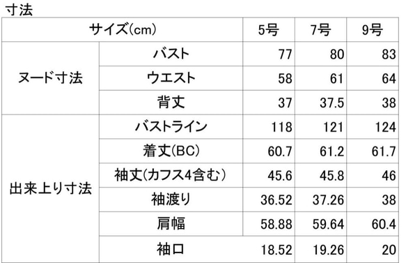 型紙/teliteaフロントネックギャザーブラウスサイズ展開5号～9号縫い代付カット済み(CBL-0083) 7枚目の画像