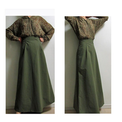 型紙/バックポイントロングスカート縫い代付カット済みサイズ展開5号～17号布帛(SK-0084) 2枚目の画像